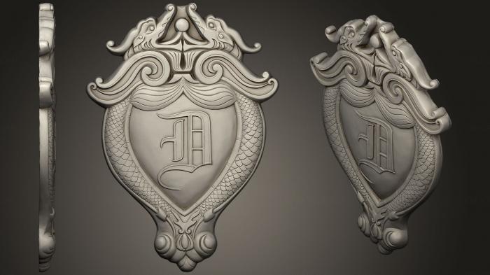 Coat of arms (GR_0446) 3D model for CNC machine